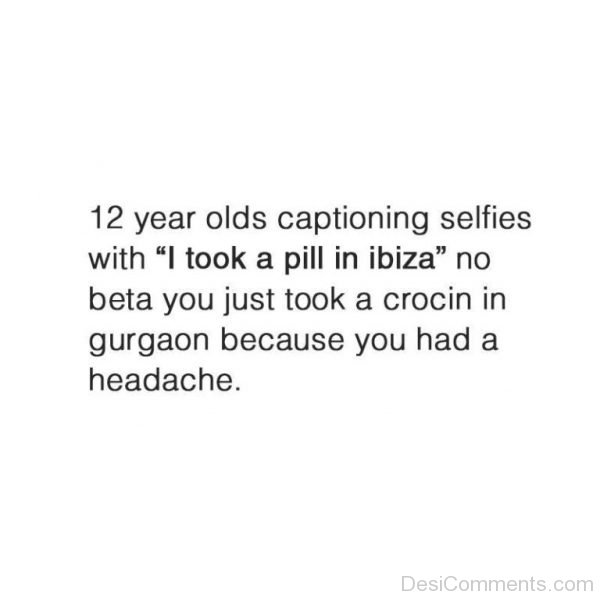 12 Years Olds Captioning Selfies