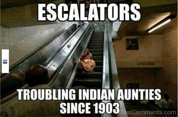 Escalators Troubling Indian Aunties