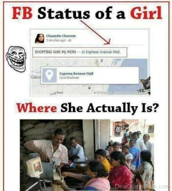 FB Status Of A Girl