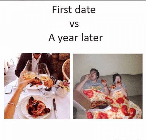 First Date Vs A Year Later