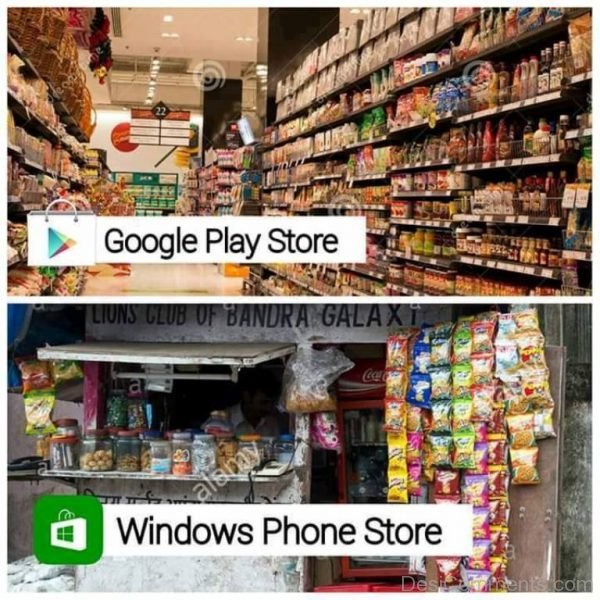 Google Play Store Vs Windows Phone Store