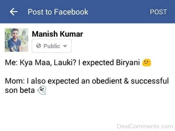 I Expected Biryani