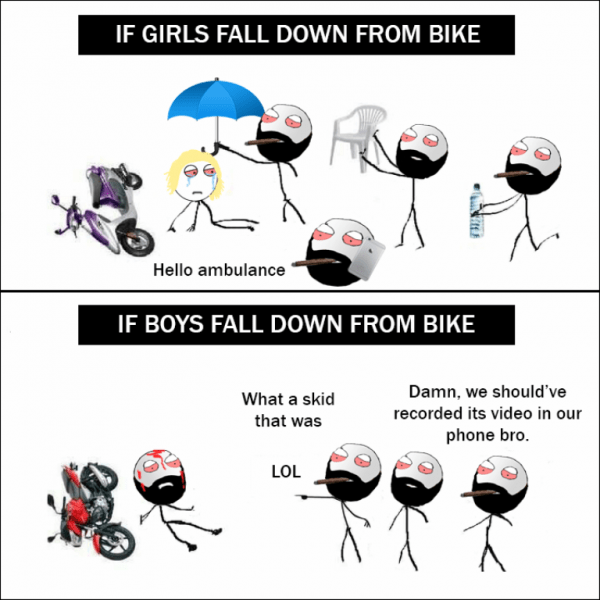 If Girls Fall Down From Bike