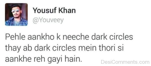 Pehle Aankho K Neeche Dark Circles Thay-DC179