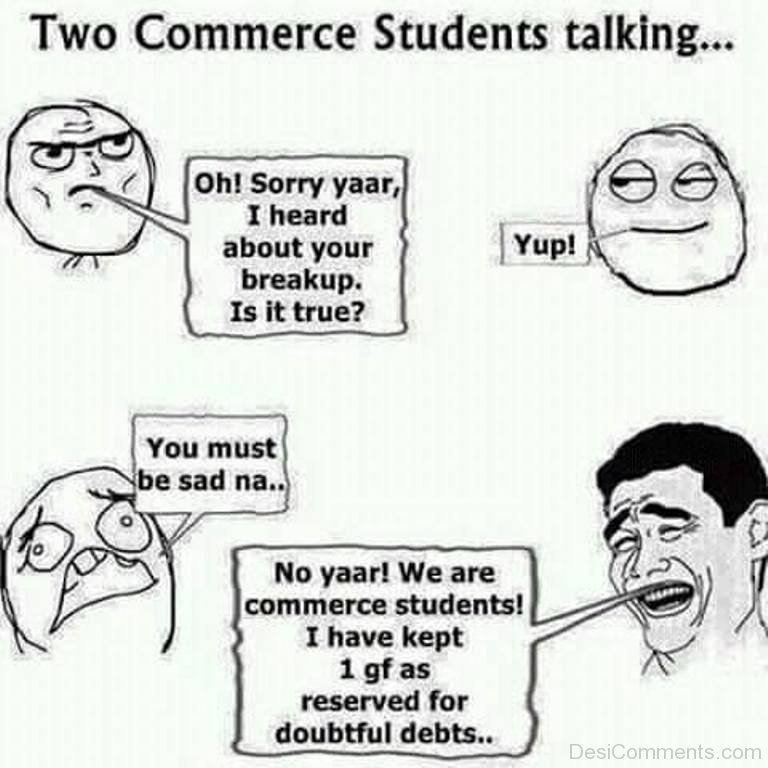 Two Commerce Students Talking 