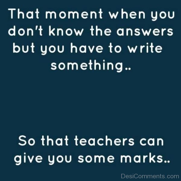 When You Don’t Know The Answers