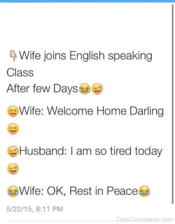 Wife Joins English Speaking Class