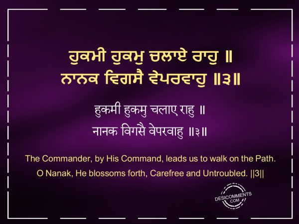 15 Hukam hukam chalaye rah - Japji Sahib