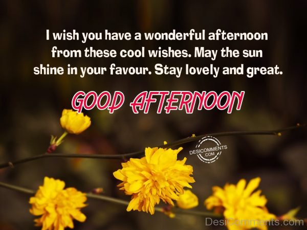 Good Afternoon – Stay Lovely And Great