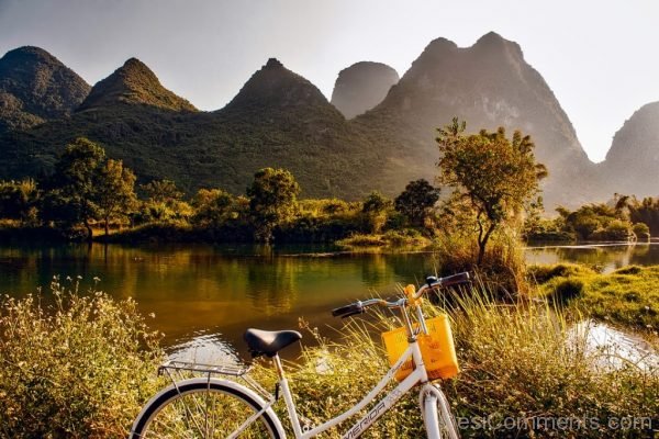 China Landscape Sunrise Mountains