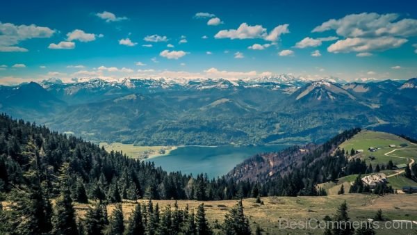 Clouds Hills Lake Landscape Mountain Range