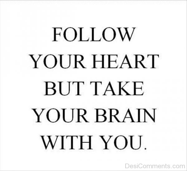 Follow Your Heart But Take Your Brain With You