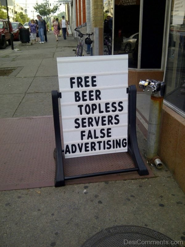 Free Beer Topless Servers False Advertising