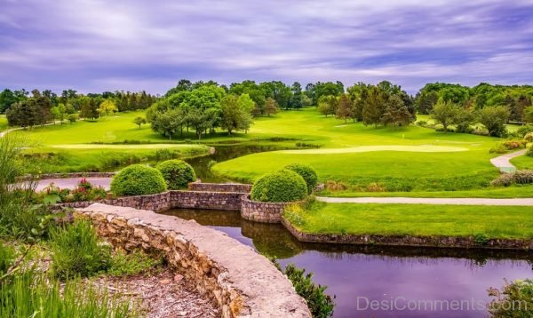 Golf Course France Landscape Scenic Trees