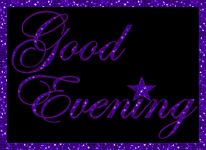 Good Evening With Purple Glitter