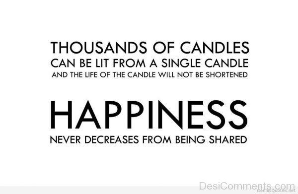 Happiness Never Decreases From Being Shared