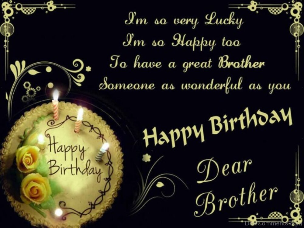 Happy Birthday Dear Brother - DesiComments.com