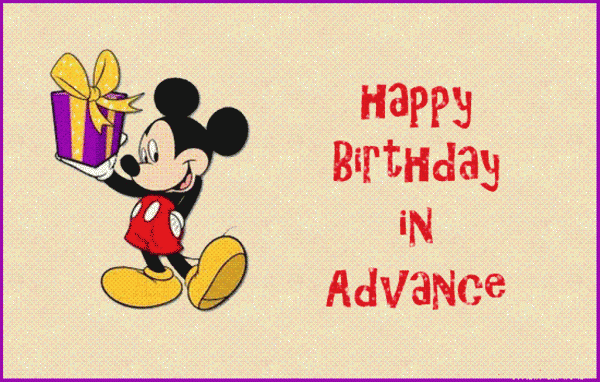 Happy Birthday In Advance – Sprkling Image