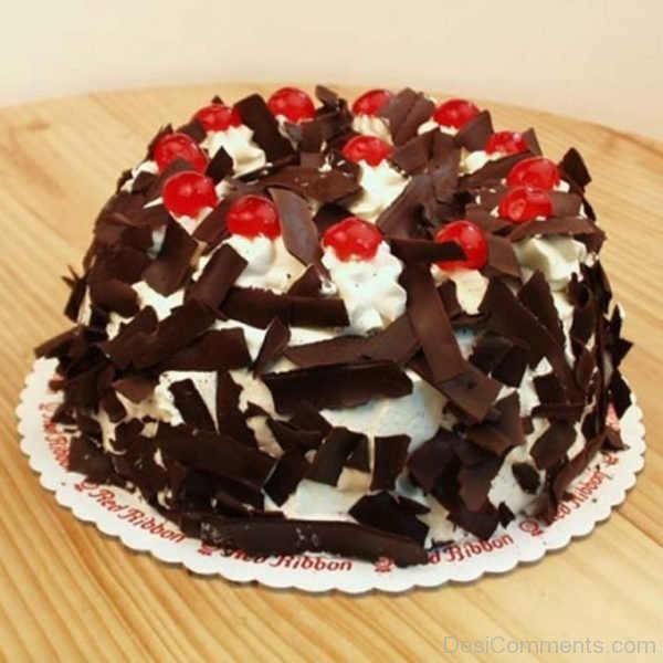 Happy Birthday With Black Forest Cake