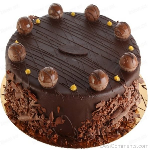 Happy Birthday With Chocolate Cake - Nice Picture