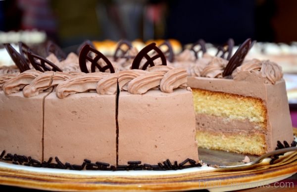 Happy Birthday With Cream Cake