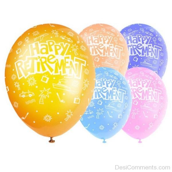 Happy Retirement With Balloons