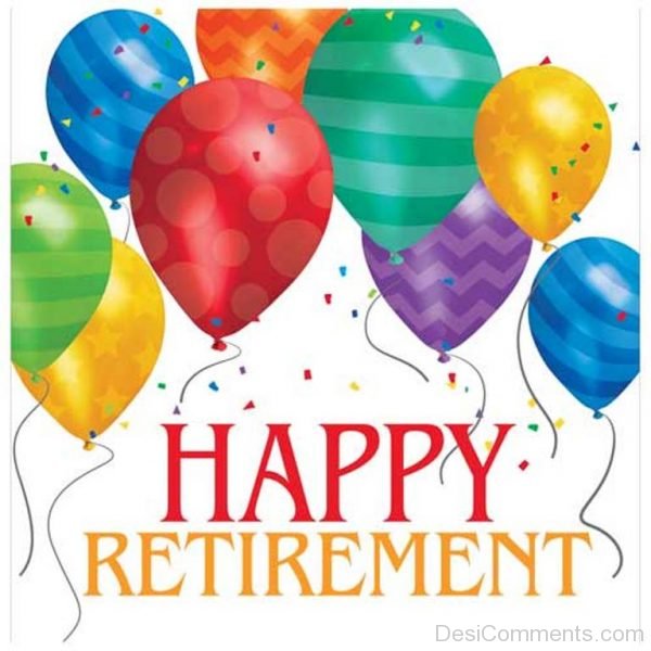 Happy Retirement With Colorful Balloons