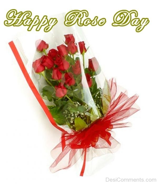 Happy Rose Day With Flower Buket