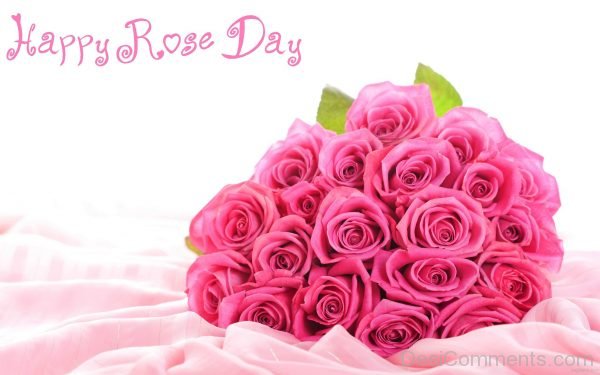 Happy Rose Day With Pink Roses