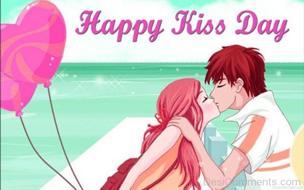 Happy kiss Day Stunning Image