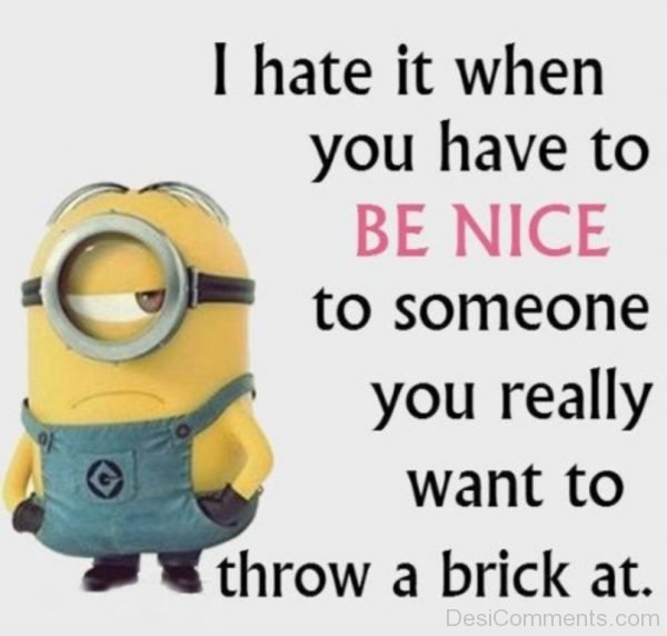 I Hate It When You Have To Be Nice