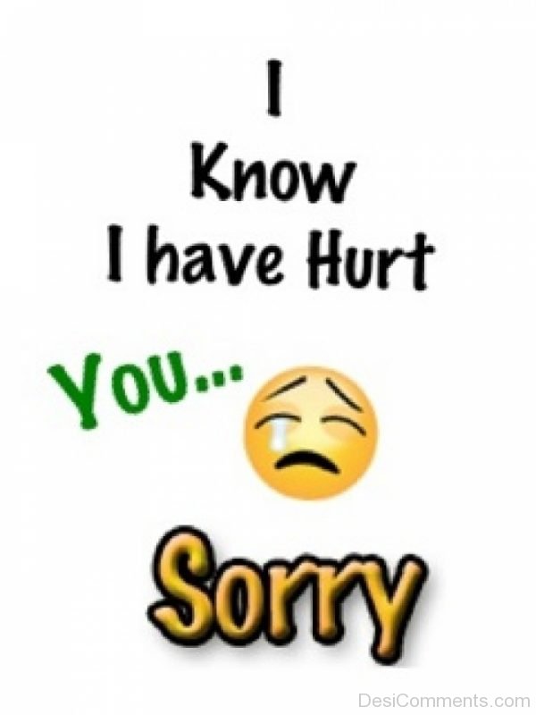 I Knoe I Have Hurt You Sorry