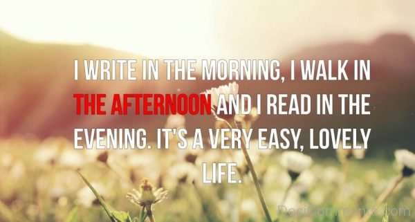 I Write In THe Morning