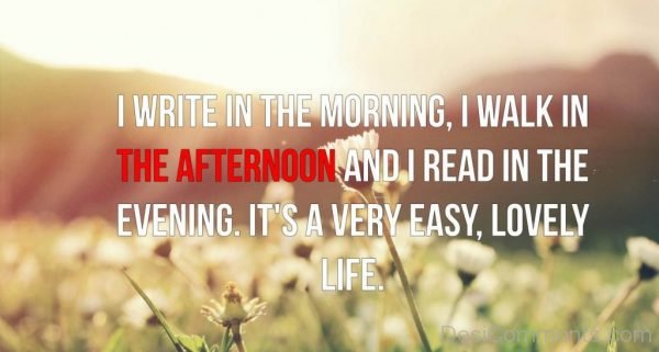 I Write In The Morning