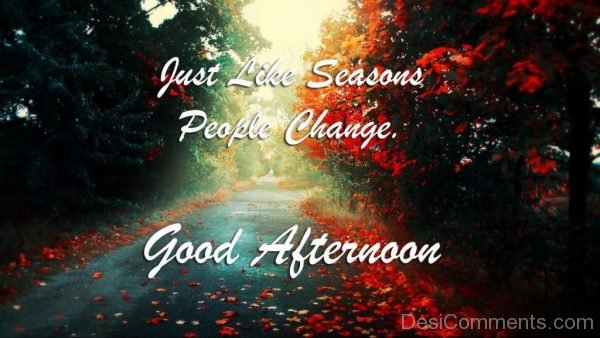 Just Like Seasons People Change