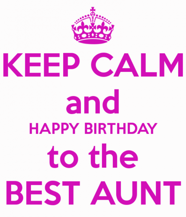 Keep Calm And Happy Birthday To The Best Aunt