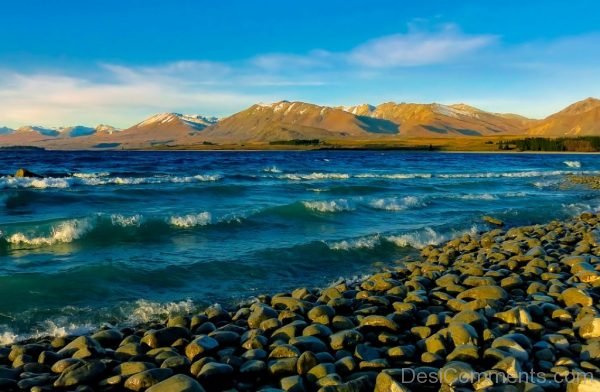 Lake Tekapo New Zealand Mountains Sky Clouds