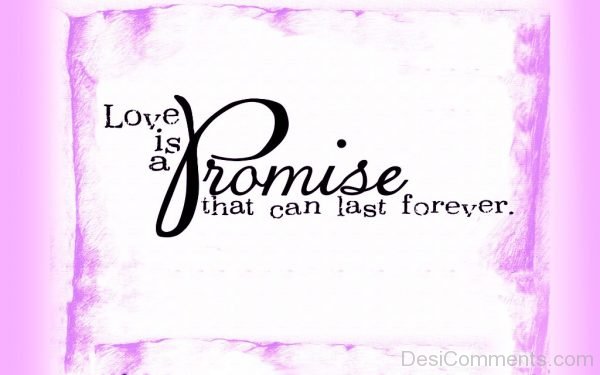 Love is A Promise That Can Last Forever