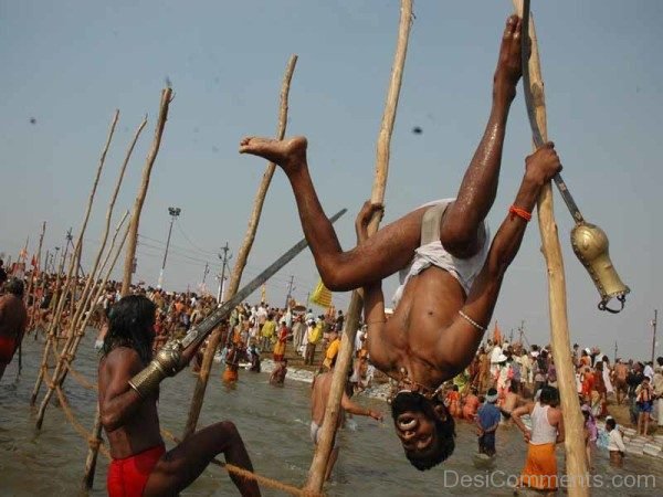 Maha Kumbh Mela Sadhu Fight