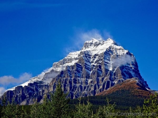 Mountain Forest Peak Clouds Landscape Natural