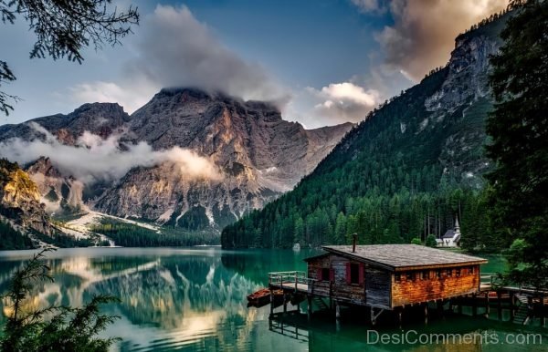 Mountains Pragser Wildsee