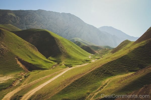 Mountains Road Hill Landscape Nature Green