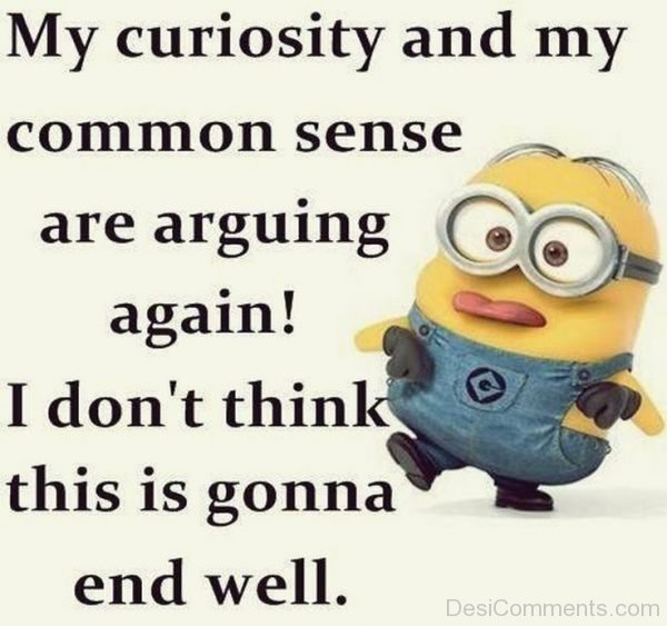 My Curiosity And My Common Sense Are Arguing Again !