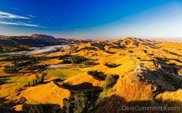 New Zealand Mountains Vista Sky Clouds