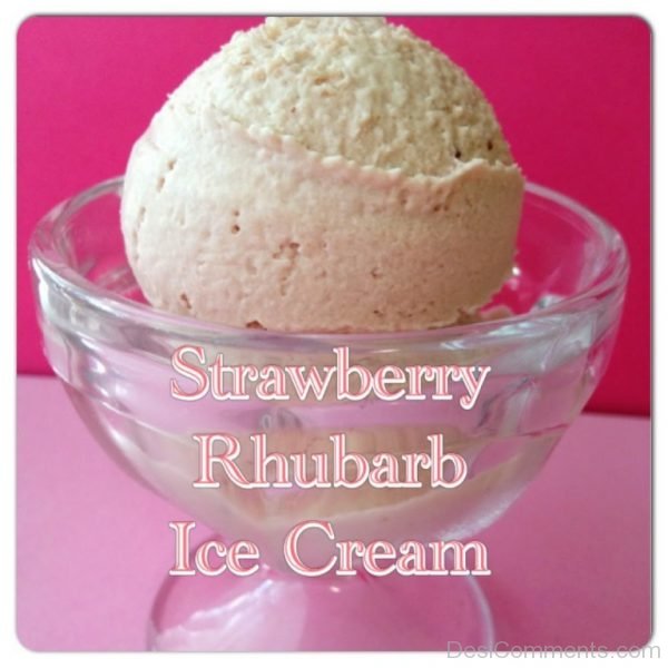 Nice Strawberry Rhubarb Ice Cream