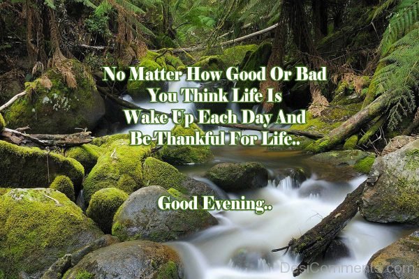 No Matter How Good Or Bad You Think Life Is Wake Up Each Day