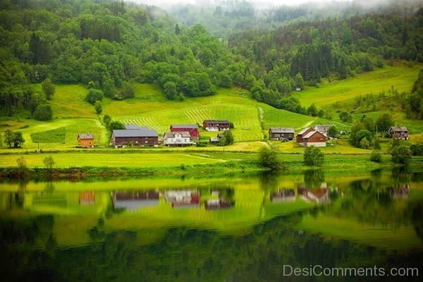 Norway Fjord River Water Reflection Beautiful