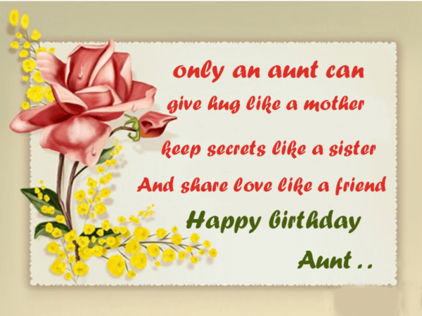 Only An Aunt Can Give Hug Like A Mother