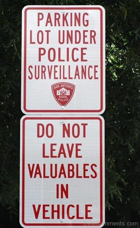 Parking Lot Under Police Surveillance