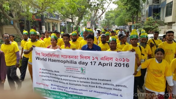 People Celebrate World Haemophilia Day